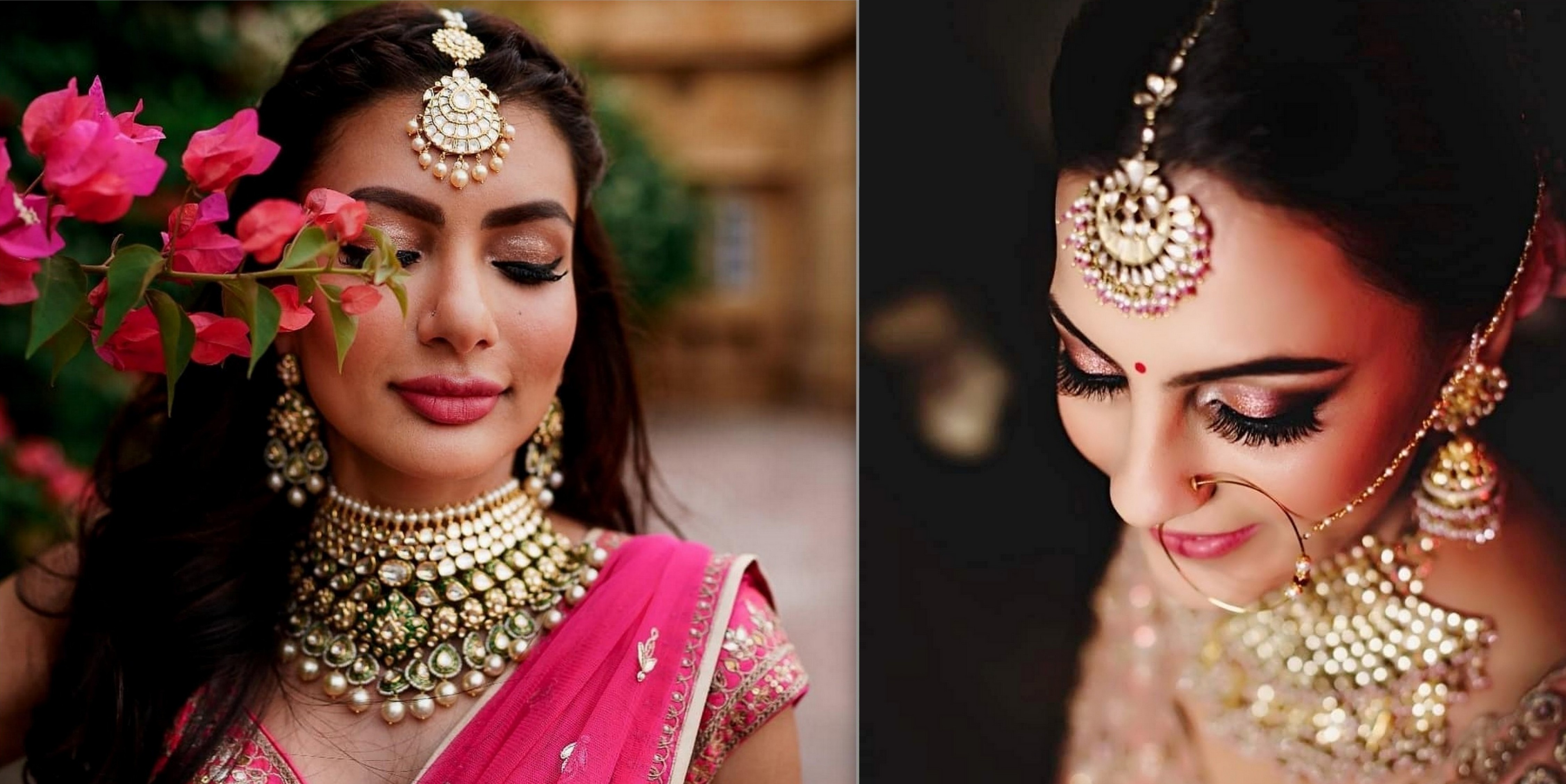 Image of Indian Bridal Makeup , Bridal Makeup Hairstyle , Latest Indian Bridal  Makeup . Wedding Makeup Images-HH949899-Picxy